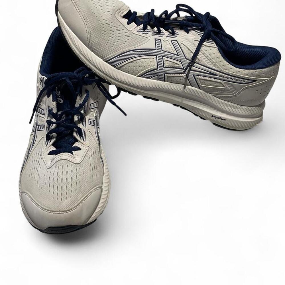 ASICS GEL-Contend 8 Men's Running Shoes Piedmont Grey Navy Size 12
